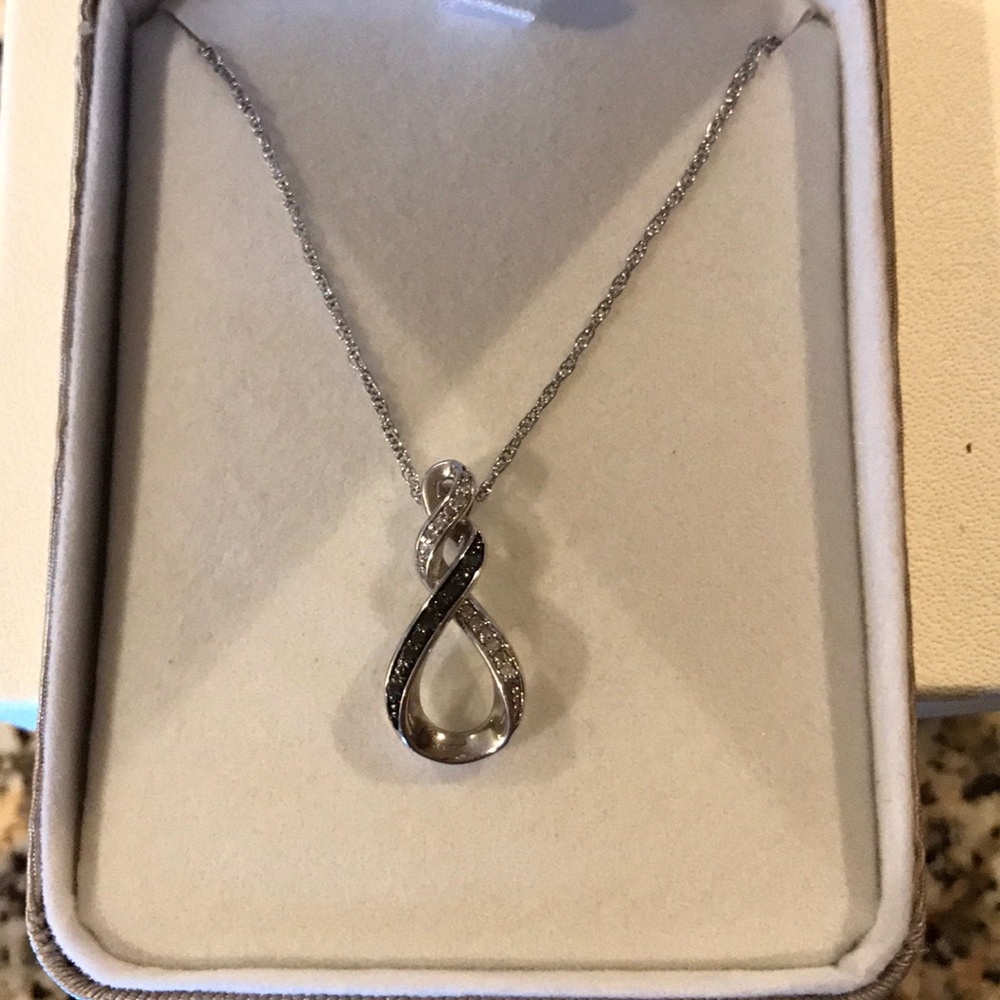 Sterling Silver and Diamond Necklace